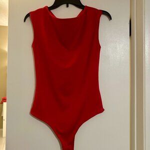 Red Cap Sleeve Bodysuit